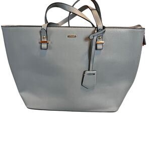 LoveVook Gray Shoulder Bag. PU Leather.  Zip Closure, Front and Inside Pockets.